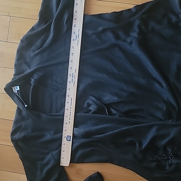 Fringe EmbellishCardigan Gothic Glam Witchy Waterfall Sweater Long Sleeves  SZ1X - Picture 3 of 12